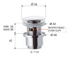 Донный клапан с переливом 1”1/4 Remer 905CC2114RL, медь глянцевая