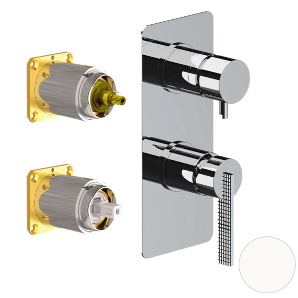 Смеситель для душа Daniel Club ANC612D2KB14, белый матовый