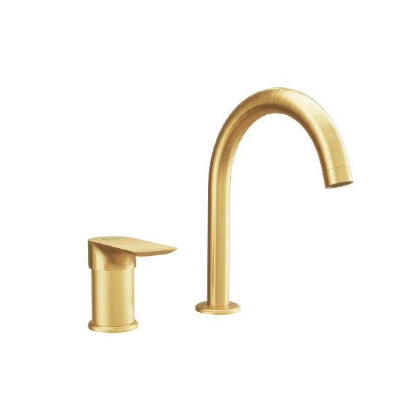 Смеситель для раковины Remer Infinity I57BG, золото брашированное