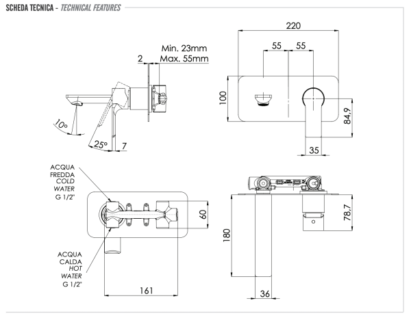 Смеситель для раковины Remer Energy EY15
