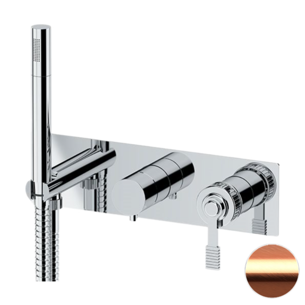 Смеситель для душа Remer Atelier AL97D2WBRP, медь брашированная