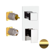 Смеситель для душа Daniel Skyline SK612D3KBDP, золото брашированное