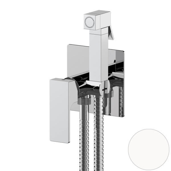 Гигиенический душ со смесителем Mariani Rebel B37185RE, белый матовый