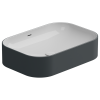 Раковина накладная биколор 60x42 см GSG Ceramic Design Easy EALAVTP60BI000/028, White/Ebano Matt