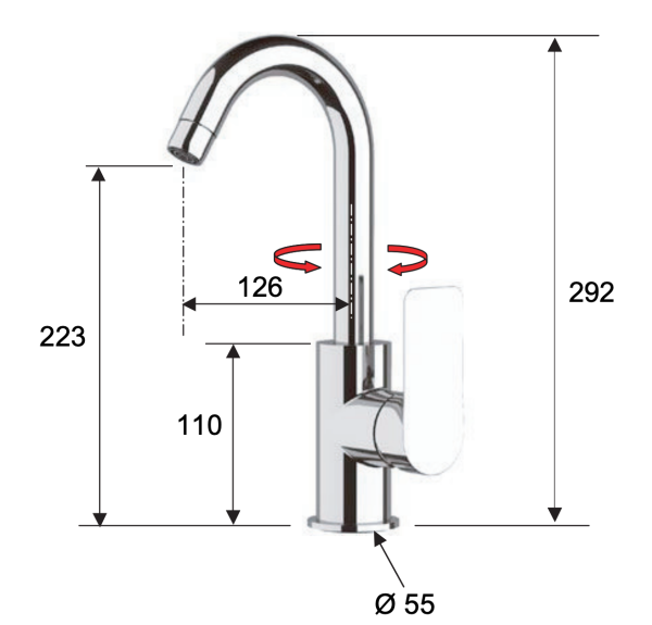 Смеситель для раковины Remer Infinity I72C