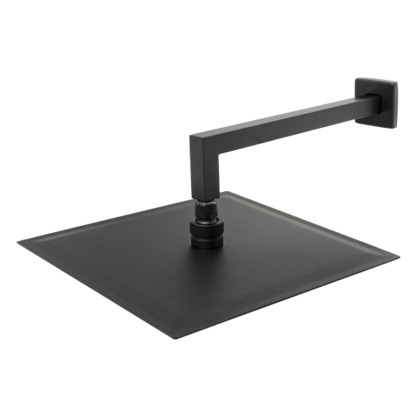 Верхний душ 30х30 см с кронштейном 30 см Mariani B1415Q0500, черный матовый