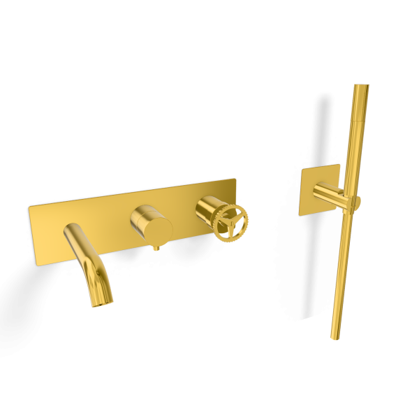 Смеситель для ванны Remer Chrono CH53D2WBDO, золото глянцевое