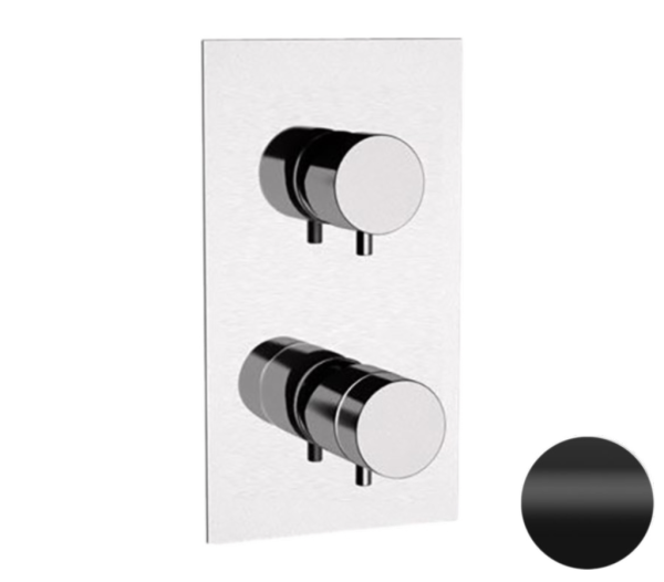 Смеситель термостатический для душа Remer Elegance NT93QKBNO, черный матовый