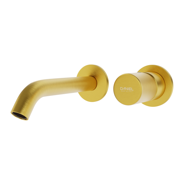 Смеситель для раковины Daniel Trilogy TG632PDP, золото брашированное