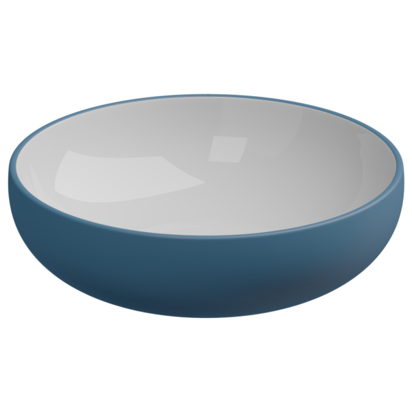 Раковина накладная биколор 45 см GSG Ceramic Design Easy EALAVRO45BI000/027, White/Denim Matt