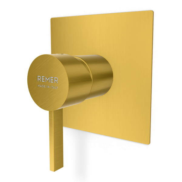 Смеситель для душа Remer Metrica MC30QBG, золото брашированное