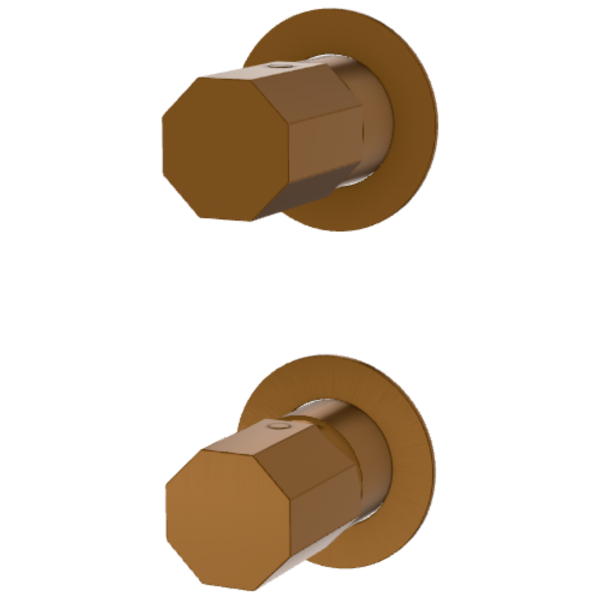 Смеситель для душа Remer Ottagono ON92PWBCU, медь брашированная PVD