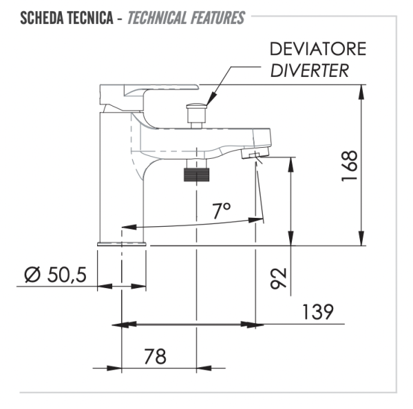 Смеситель для ванны Remer Winner W04