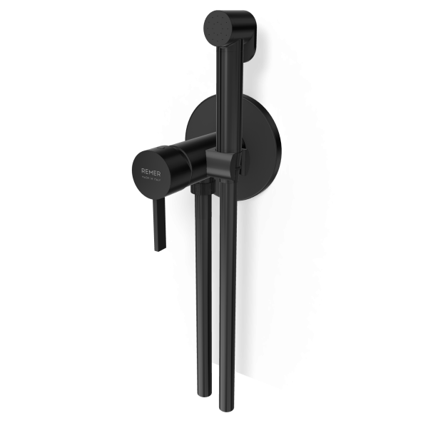 Гигиенический душ со смесителем Remer Metrica MC65WCFP, черный брашированный хром