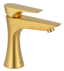 Смеситель для раковины Daniel Diva DV606DP, золото брашированное