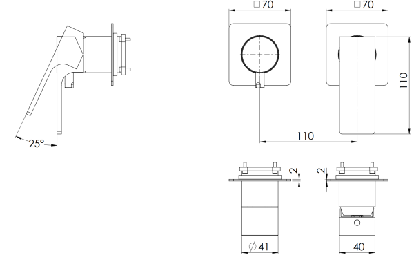 Смеситель для душа Remer Absolute AU92ZPWBBO, белый матовый