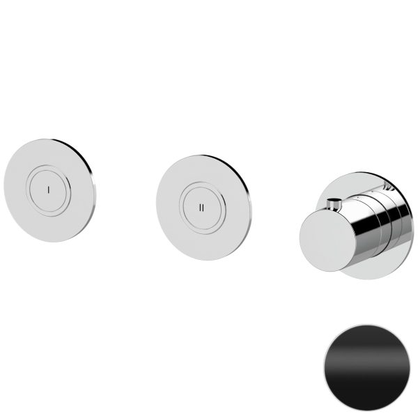 Смеситель для душа термостатический Remer X Style X99D2PKBNO, черный матовый