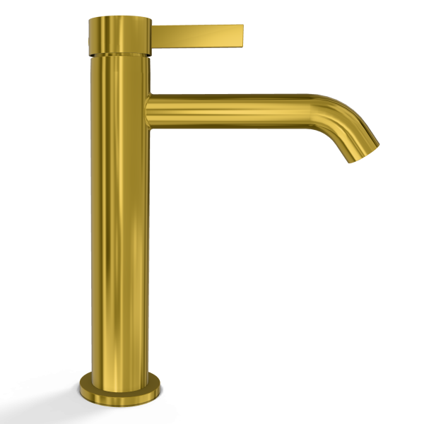 Смеситель для раковины Remer Metrica MC12AGP, золото глянцевое PVD