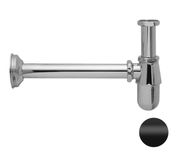 Сифон 1”1/4 Remer 970NO, черный матовый