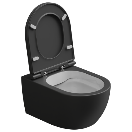 Чаша подвесного унитаза биколор GSG Ceramic Design Like LKWCSOBI000/003, White/Black Matt