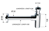 Сифон 1”1/4 Daniel A750114DP, золото брашированное