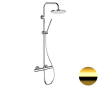 Душевая система термостатическая Remer Elegance EQ32X7MMM30DO, золото глянцевое