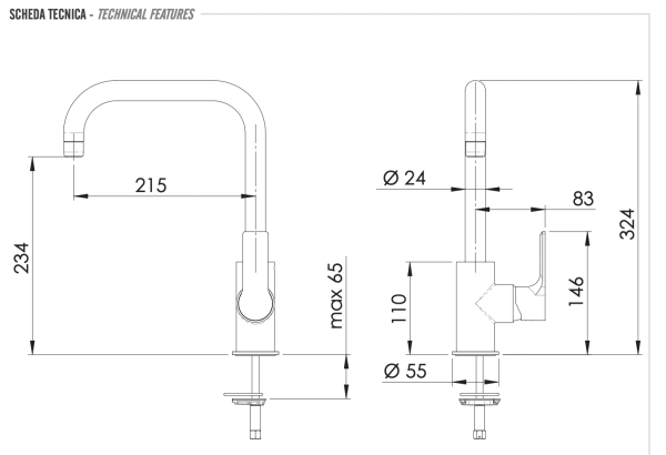 Смеситель для кухни Remer Energy EY72U