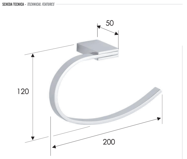 Полотенцедержатель Remer Flat FT44CR
