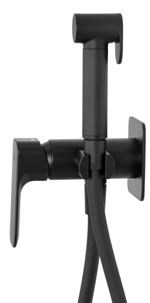 Гигиенический душ со смесителем Daniel Tiara TA645BP4DC15, чёрный матовый