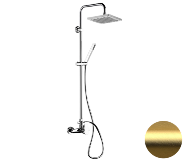 Душевая система Remer Energy EY37X7SS9SSBG, золото брашированное