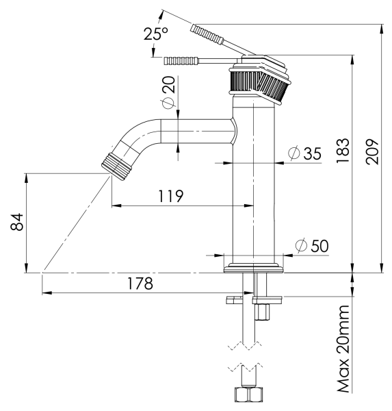Смеситель для раковины Remer Atelier AL12BO, белый матовый