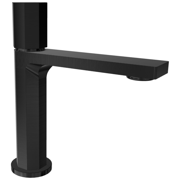 Смеситель для раковины Remer Ottagono ON12GM, оружейная сталь PVD