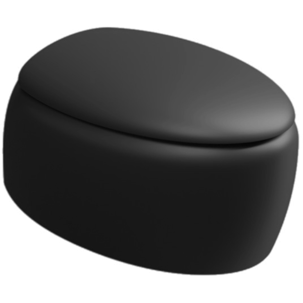 Чаша подвесного унитаза GSG Ceramic Design Touch TOWCSOSC003, черный матовый