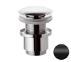 Донный клапан без перелива 1”1/4 Remer 904CC2114NO, черный матовый