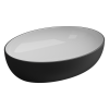 Раковина накладная биколор 55x42 см GSG Ceramic Design Easy EALAVOV55BI000/003, White/Black Matt
