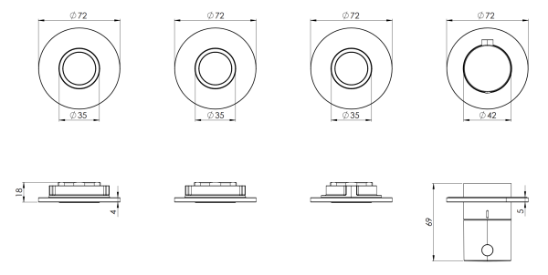 Смеситель термостатический для душа Remer X Style X99D3PKBBG, золото брашированное
