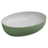 Раковина накладная биколор 55x42 см GSG Ceramic Design Easy EALAVOV55BI000/031, White/Salvia Matt