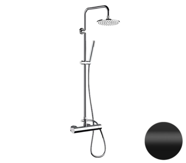 Душевая система Remer Minimal N37RX7MMM20NO, черный матовый