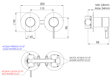 Смеситель для душа Remer Metrica MC92ZP