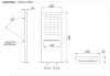Верхний душ настенный 50x20 см Remer INOX SS350SSCAX