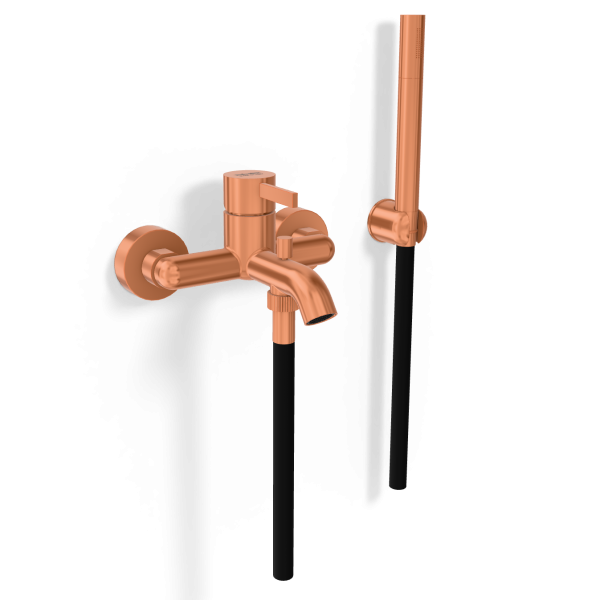 Смеситель для ванны Remer Metrica MC02RP, медь брашированная