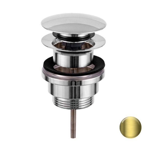 Донный клапан универсальный 1”1/4 Remer 905CCR114HS латунь брашированная PVD