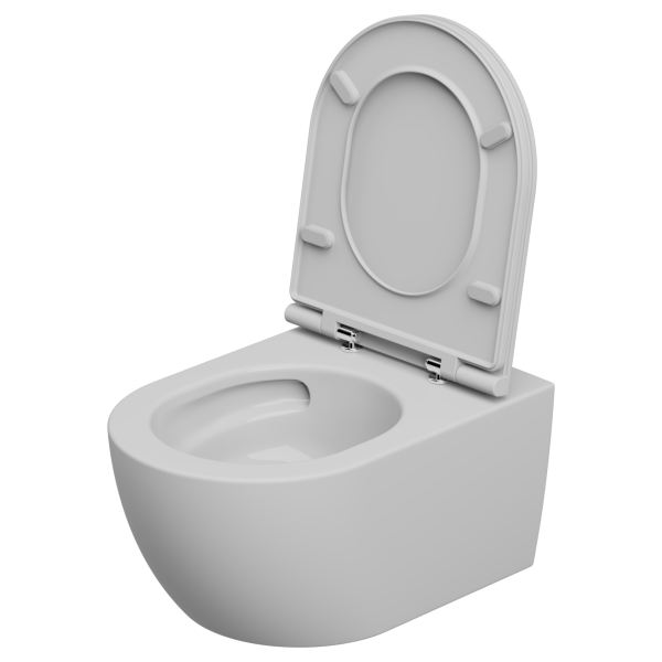 Чаша подвесного унитаза биколор со смывом Eco Clean (торнадо) GSG Ceramic Design Like LKWCSOECBI000/001, White/White Matt