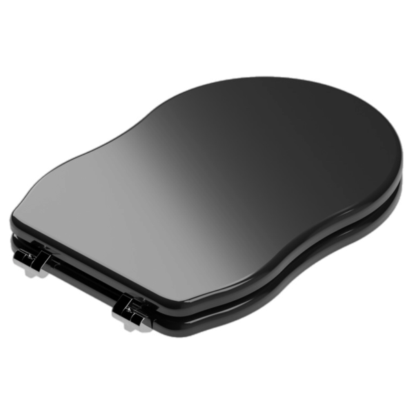 Крышка с сиденьем для подвесного унитаза с микролифтом GSG Ceramic Design Time TICOPRCCCR002, черный глянцевый
