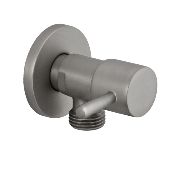 Запорный вентиль 1/2*1/2 Remer 128L1212NPO, никель матовый брашированный