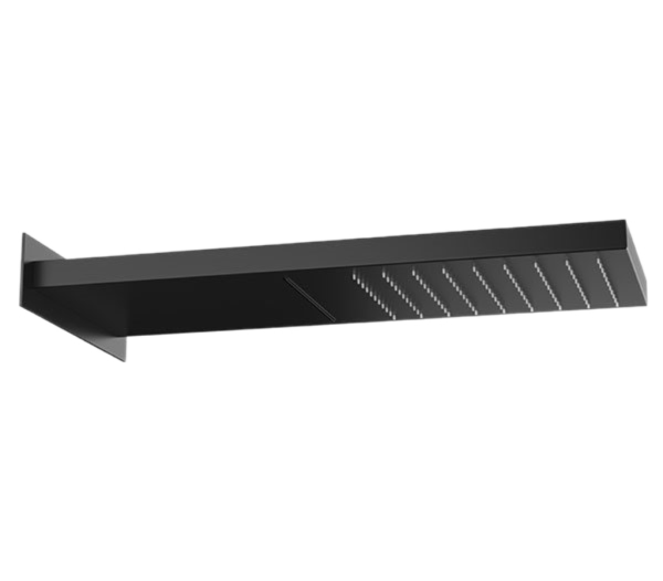 Верхний душ настенный 50x20 см Remer 350SSCANOX, черный матовый