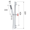 Душевая стойка с ручным душем и шлангом Remer Infinity 317V317RV