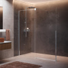 Дверь в нишу сдвижная 140 см (137-139x200) Novellini H Style HSTYLE140S-1B, левая, профиль Silver, стекло прозрачное CrystalClear
