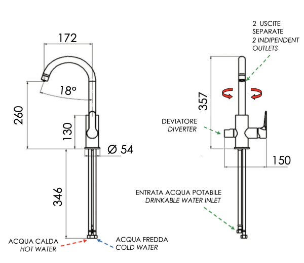 Смеситель для кухни Remer Winner W79DW