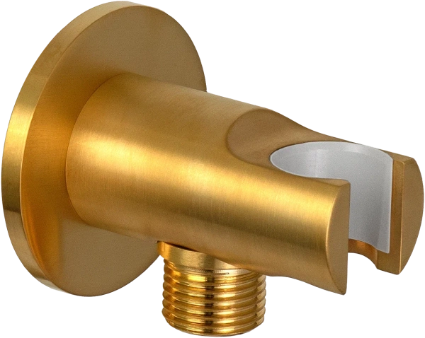 Держатель ручного душа с подключением шланга Remer 337MBG, золото брашированное